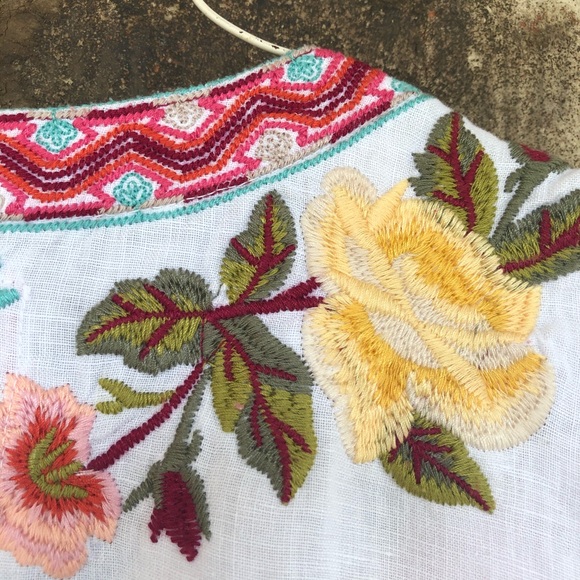 Johnny Was Embroidered Sleeveless Pocket Kimono L - Picture 13 of 16